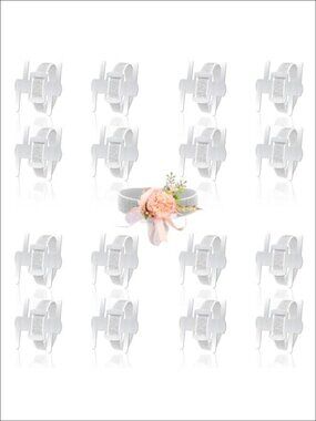 16 Pcs Corsage Wristlet Stretch Bracelet Bands DIY Wedding Prom Party